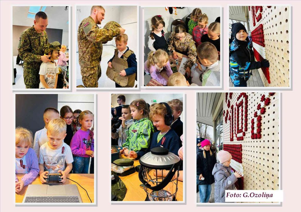 Rēzeknes sākumskolas 1.klašu skolēni Latgales Kultūrvēstures muzejā (Foto kolāža)