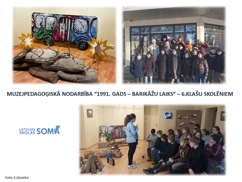 Muzejpedagoģiskā nodarbība “1991. gads – barikāžu laiks” (Foto kolāža,)