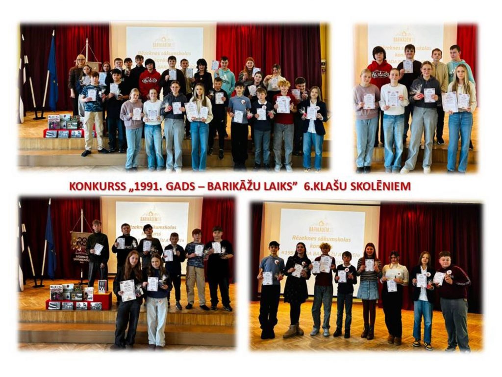 Konkurss „1991. gada barikāžu atcerei” 6. klašu skolēniem (Foito kolāža)