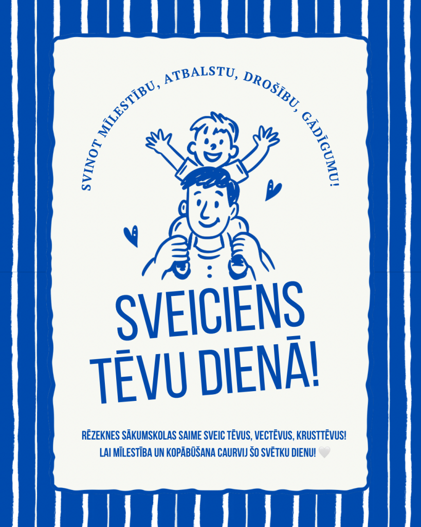 Blue Playful Illustrated Happy Father's Day Greeting Instagram Post
