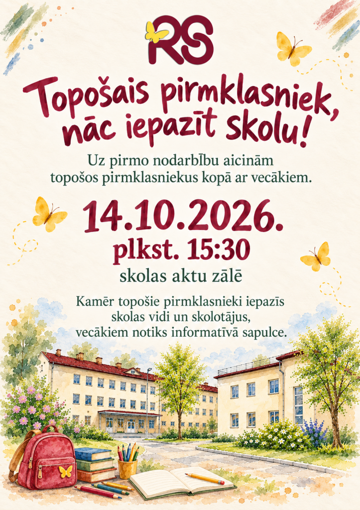 topošajiem pirmklasniekiem